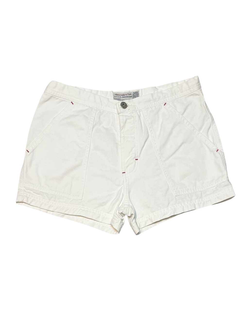 Abercrombie & Fitch‎ Casual White Button Summer Denim Shorts Women's Small